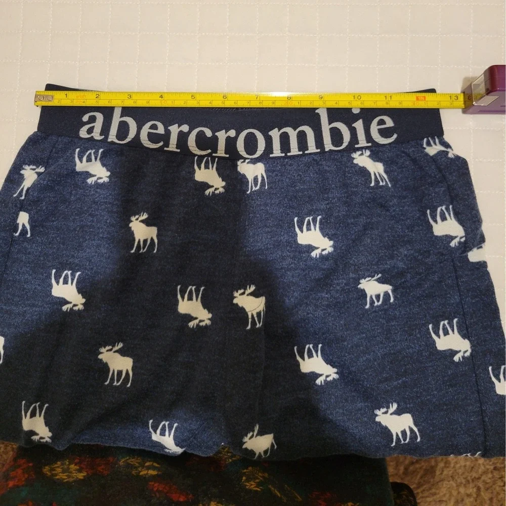 VTG Abercrombie Kids Boys Pajama Lounge Pants All Over Moose Print Sleepwear Y2K